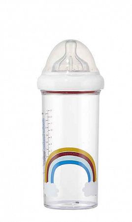 LE BIBERON FRANCAIS Dojčenská fľaša RAINBOW, 360 ml, 6+m