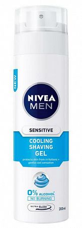 Nivea Men Sensitive Cooling gél na holenie 200 ml