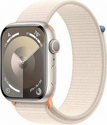 Apple Watch Series 9 45 mm Hviezdno biely hliník s hviezdno bielym prevliekacím športovým remienkom