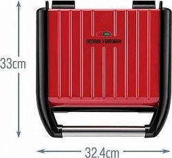 George Foreman 25040-56 Gril Steel Family Red