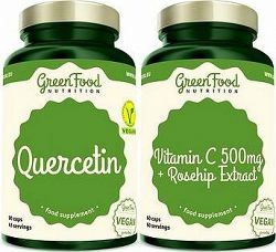 GreenFood Nutrition Quercetin 90 cps +Vitamín C 500 mg 60 cps.