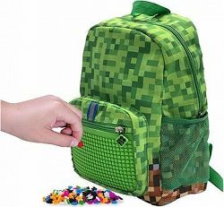 Pixie Crew, detský batoh Adventure zelená kocka