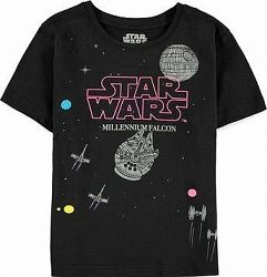 Star Wars – Millennium Falcon + Death Star – detské tričko