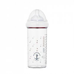LE BIBERON FRANCAIS Dojčenská fľaša MARINE NATIONALE, 360 ml, 6+m