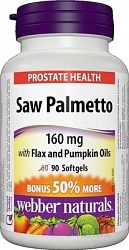 Webber Naturals Saw Palmetto prostata 160 mg 90 tabliet