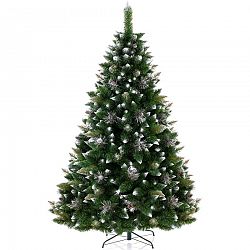 AmeliaHome Vianočný stromček Borovica so šiškami Lemmy, 120 cm