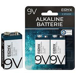 Batéria Alkaline 9v, 2 Ks/bal.