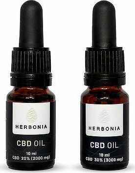 Herbonia Výhodný balíček pre pár, Variant: 20 % CBD Konopný olej, 10 ml + 30 % CBD Konopný olej, 10 ml