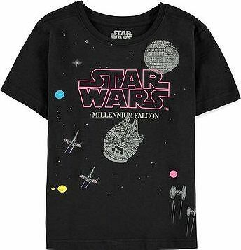 Star Wars – Millennium Falcon + Death Star – detské tričko