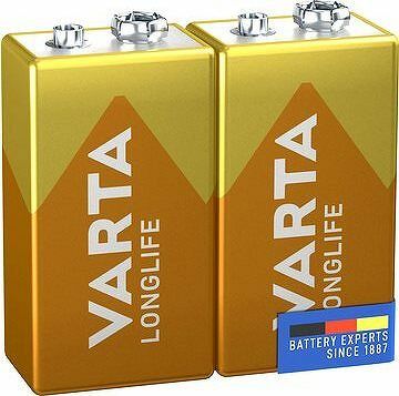 VARTA alkalická batéria Longlife 9 V 2 ks