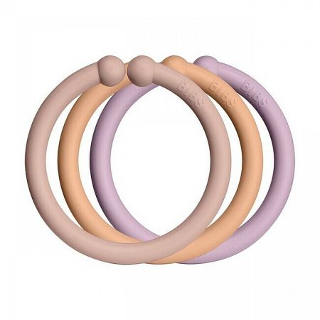 Bibs Loops Kroužky 12 ks Blush peach dusky lilac