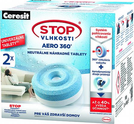 Ceresit Stop vlhkosti Aero 360° náhradné tablety 2 x 450g Levanduľa
