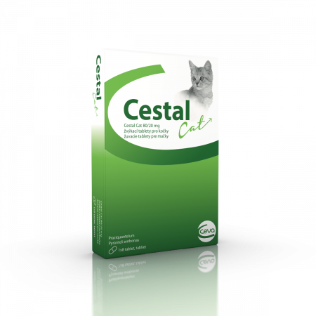 Cestal žuvacie tablety pre mačky 80 mg / 20 mg 8 tbl
