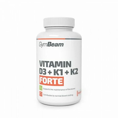 Gymbeam vitamin d3+k1+k2 forte 120cps