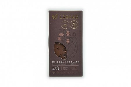 Laskao Mliečna čokoláda s kúskami kakaových bôbov
