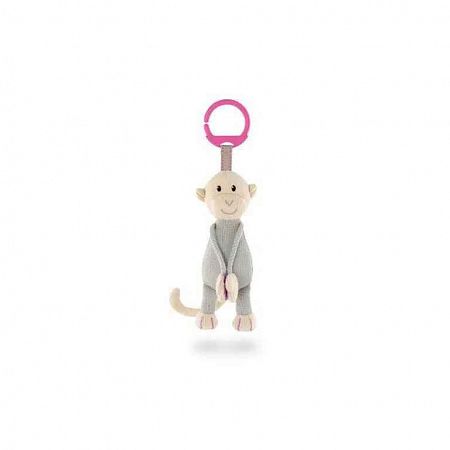 Matchstick Monkey pletená visací opička růžová