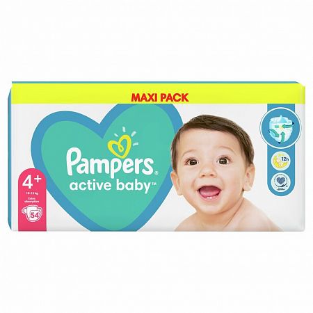 Pampers Active Baby 4+ 54 ks