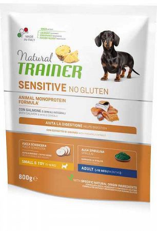 Trainer Natural Sensitive No glutén Puppy & Jun Mini losos 0,8 kg
