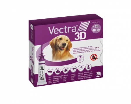 VECTRA 3D spot-on psy L 25–40 kg purpurový 3 x 4,7 ml
